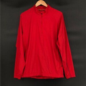 Adidas Golf Men's ClimaProof Windbreaker Pullover Jacket M Red Outdoor Sports